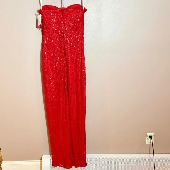 David’s Bridal Sequin Dress With Flower Embellishment - Picture 6 of 10